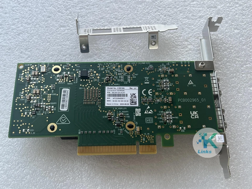 Mellanox ConnectX-5 CX512A EN 10/25GbE Dual-Port SFP28 PCIe Adapter MCX512A-ACAT - Image 3 of 4