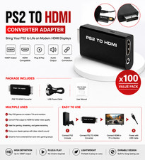 PS2 to HDMI Video Converter Adapter with 3.5mm Audio Output for HDTV Monitor Lot