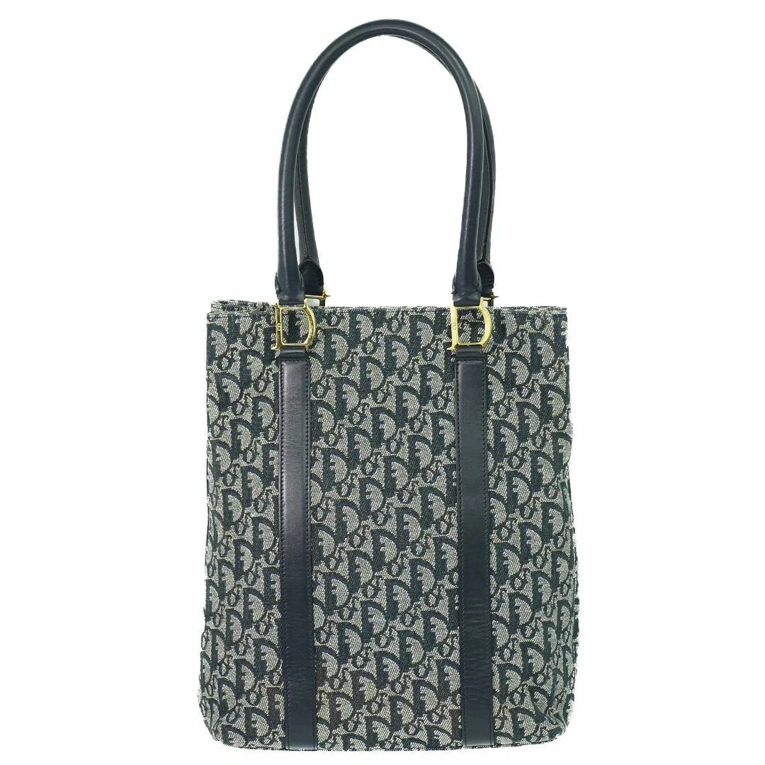 Sac bandoulière Christian Dior trotteur fourre tout toile marine occasion