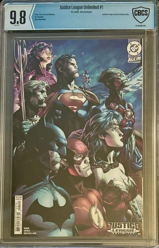 JUSTICE LEAGUE UNLIMITED #1 DC COMICS CVR B JIM LEE VARIANT CBCS 9.8