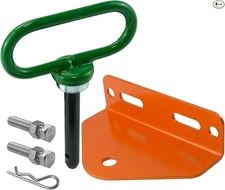 Towing Hitch Kit 3/4" Zero Turn Mower Hitch and 1/2" Magnetic Lawn Green Orange