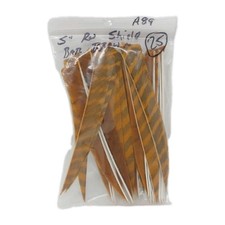 25 Count Archery Arrow Feathers 5" Right Wing Shield: Faux Barred Desert Brown