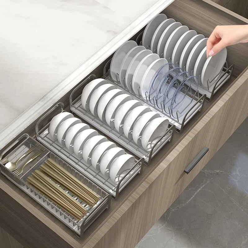 Kitchen plate 2024 storage rack