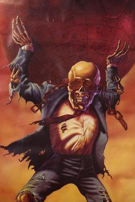 MEGADETH サイン入りドラムヘッド 写真付き MEGADETH サイン入りドラムヘッド 写真付き Vintage 1990 Brockum