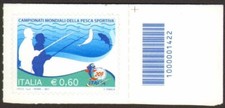 ITALIA 2011 - CAMPIONATI MONDIALI DI PESCA SPORTIVA  -  codice   barra 1422