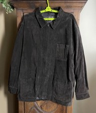 VTG Eddie Bauer Men s XXXL Lined Brown Zip Up Suede genuine Leather Jacket
