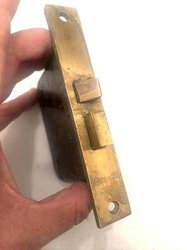 Vintage Antique Mortise Lock Door Hardware Salvage Deadbolt lockset OLD metal - Picture 6 of 13
