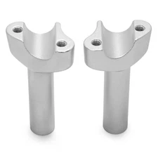 Chrome CNC 4" Straight Handlebar Risers For Harley 1" Bar Sportster Dyna Softail
