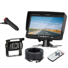 Backup Camera Night Vision System+7" HD Rear View Monitor For RV Truck Trailer