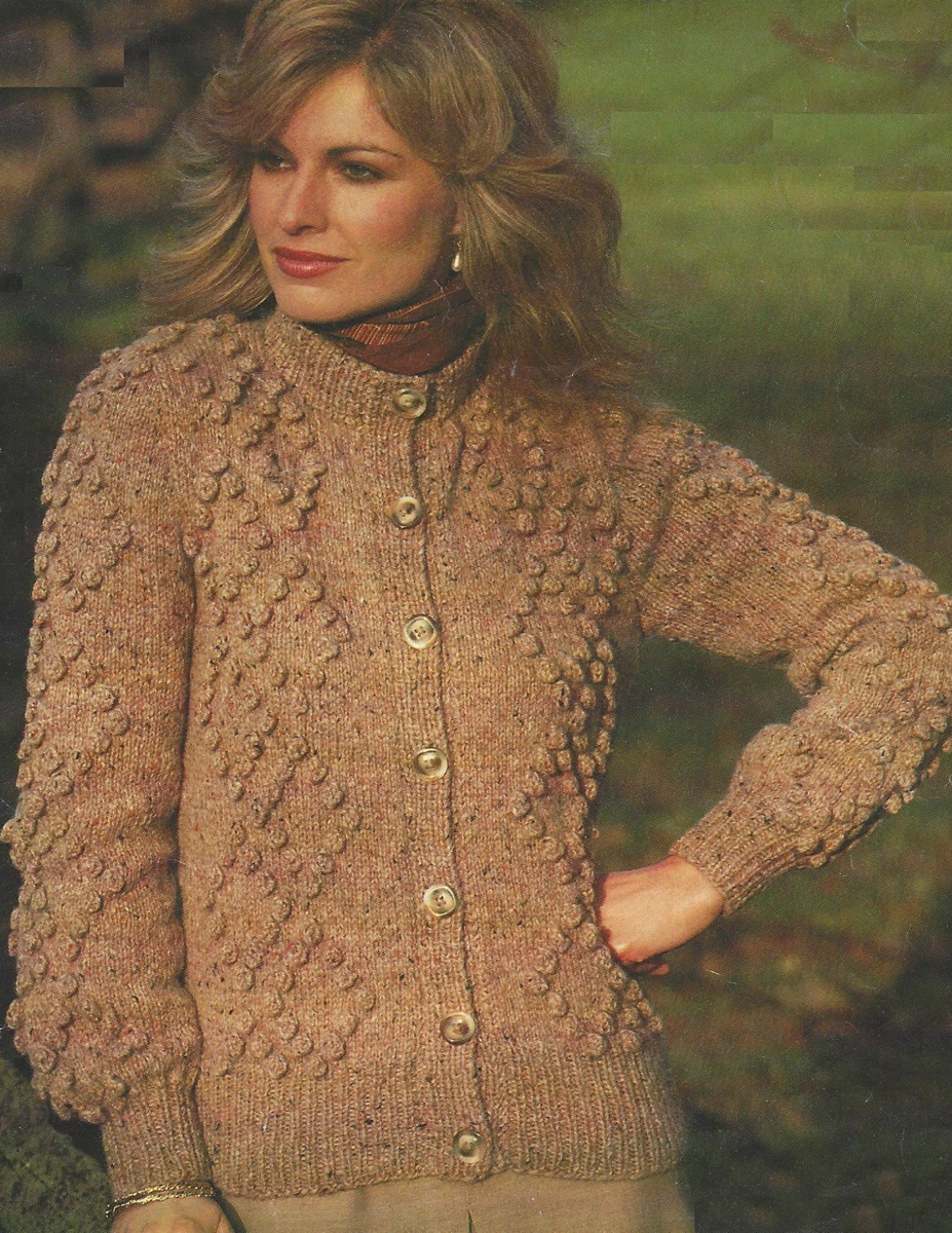 Ladies top bobble cardigan