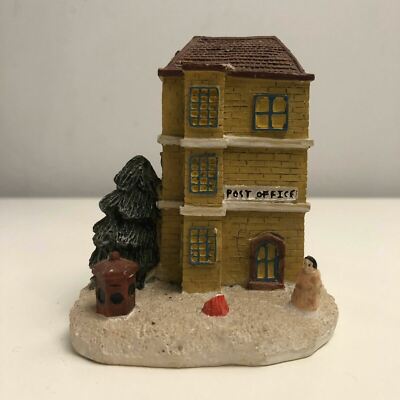 Vintage China Giftcraft ''The Post Office'' Miniatur Landhaus Haus Ornament 