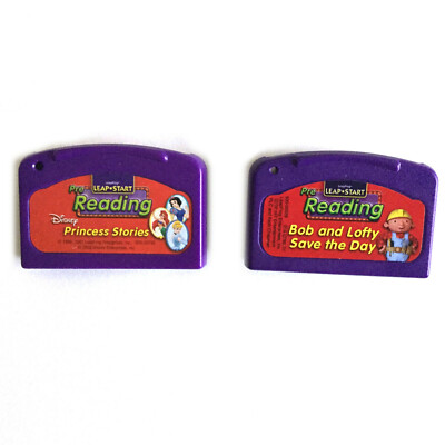 LeapFrog LeapPad LeapStar 2 Cartridges Reading Pincess Stories, Bob Builder  