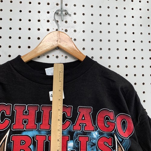 NEW VTG 90s Chicago Bulls Rap Tee Mens 2XL Black Jordan Rodman 1996 26x32 - Picture 10 of 14