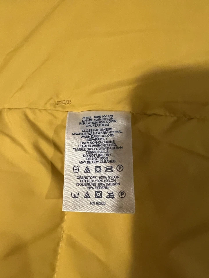 Lands’ End Mujer Amarillo Plumón Aislado A Presión Acolchado Chaleco Chaqueta Con Bolsillos XL Foto 4 de 4