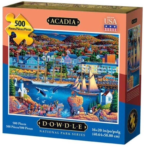 Acadia 500 шт 16x20 пазлов-головоломок Dowdle Folk Art Национальный парк Атлантик