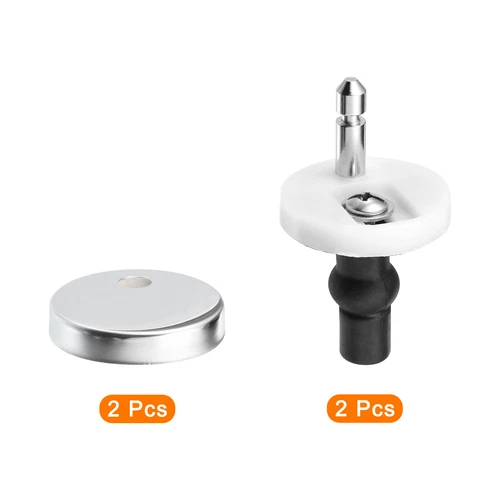 2 Set Toilet Seat Hinge Fixings with 45mm/1.77" Base, for Top Fixing Bolt - Picture 4 of 7