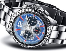 FIREFOX FFS15 Armband Herrenuhr Chronograph Faltschließe blau 10 ATM wasserdicht