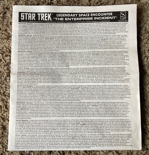 AMT STAR TREK "THE ENTERPRISE INCIDENT" Kit No. 8254 / digital sound - 第 7/7 張圖片
