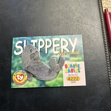 Jb20 Ty beanie babies series 2 II 1999 220 Slippery The Seal
