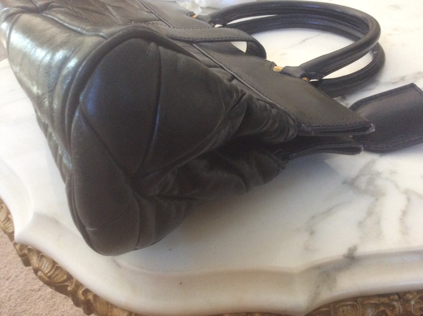 Marc Jacobs Patchwork Klein Frame Navy Leather Ba… - image 11