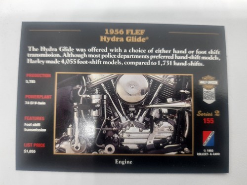 1956 Hydra Glide - No. 155- Harley Davidson Collector Card - Series 2 - Picture 2 of 2