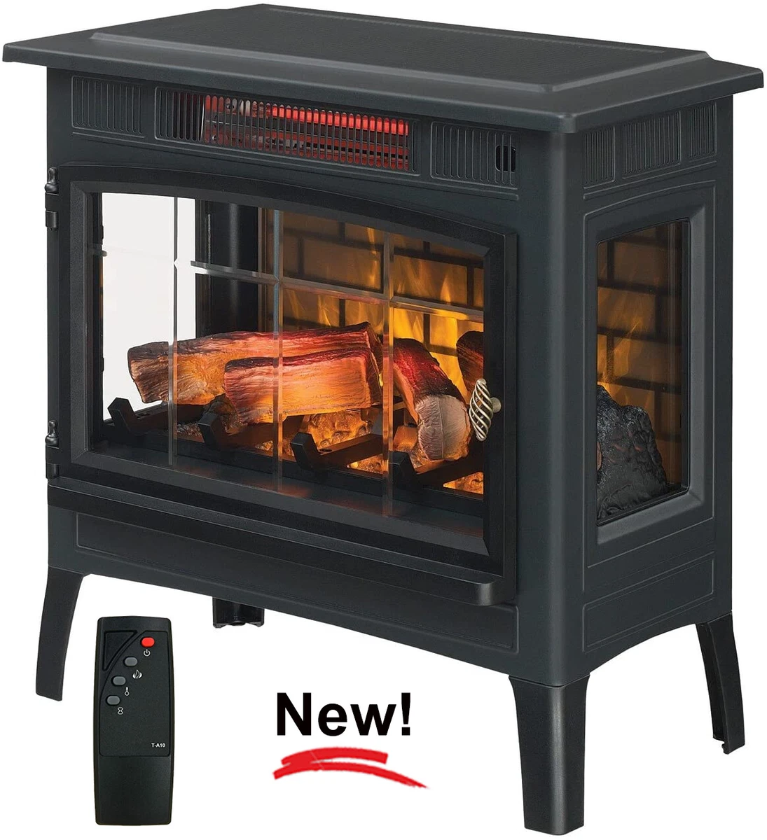 Duraflame DFI-5010-01 Electric Infrared Quartz Fireplace Stove u0026amp; 3D  Flame Effect | eBay