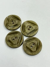 4 Brown Coffee Buttons Flat 2 Hole Plastic 22mm Triangle 