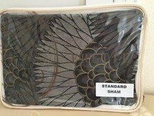 FRETTE Standard Fashion SHAM Lux Ventagli 20x28" FANS Grey Silver Cloud 200 NEW