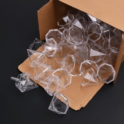 10Pcs Mini Clear Chocolate Box Truffle Holder Candy Wrapper Muffin Cake Holiday
