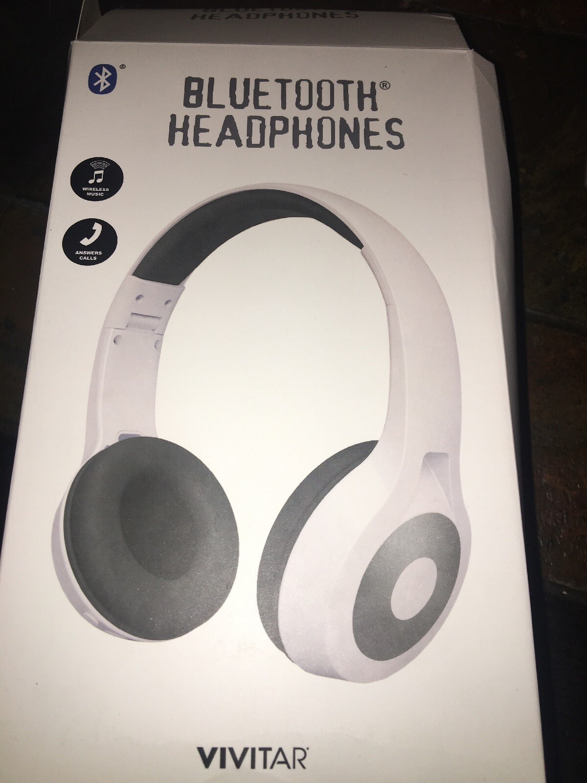 Vivitar White Wireless Bluetooth Headphones with Clear Sound-image