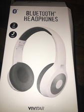 Vivitar Bluetooth Wireless Headphones White.With charging cable