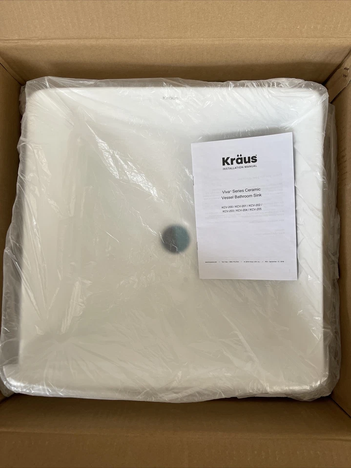 Fregadero de baño Kraus KCV-202GWH Viva blanco L x 15,55 W Foto 2 de 4