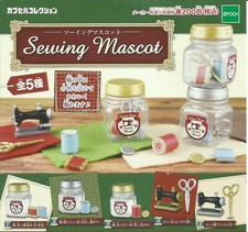 Epoch Capsule Gashapon Dollhouse Miniatures Mini Sewing Craft Full Set 5 pcs
