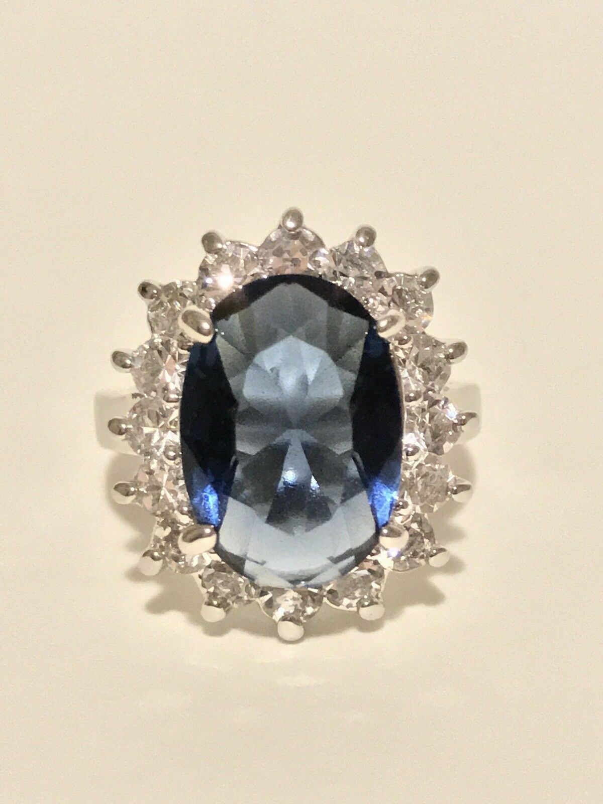 ROYAL SAPPHIRE RING, PRINCESS DIANA STYLE INSPIRED, DREAMY PIECE ...