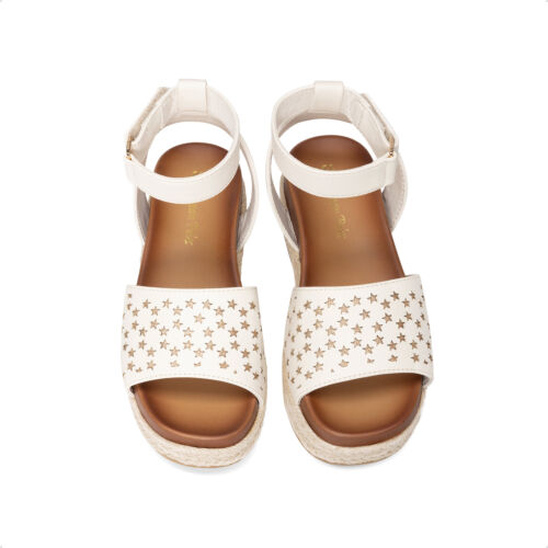 Kids Girls Platform Wedge Sandals Ankle Strap Espadrille Summer Beach Sandals - Picture 12 of 37