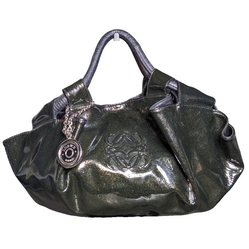 LOEWE Anagram New Road Hobo One Shoulder Bag Canvas Leather Black
