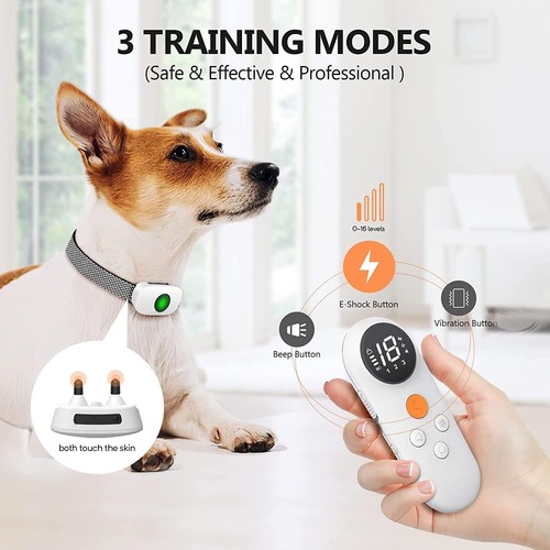 Anti Bark Pet Dog Training Collar Remote Control Obedience Collar E-Collar USB - Picture 3 of 6
