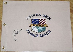 JACK-NICKLAUS-Signed-2000-US-OPEN-Canvas-Pin-Flag-JSA-LOA-Embroidered