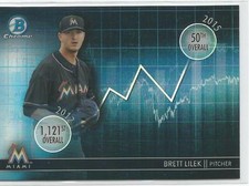 Brett Lilek Miami Marlins 2016 Bowman Draft insert Draft Dividends