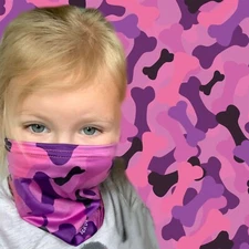 Toddler or Small Child Neck Gaiter Bandana, Face Mask, Headband, Fun & Washable