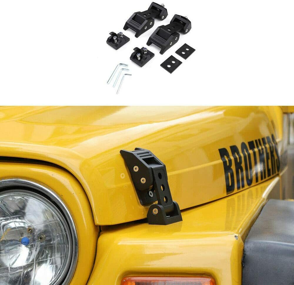 Hood Latch Set In Black For 97-06 Jeep Wrangler TJ & Unlimited - Foto 8