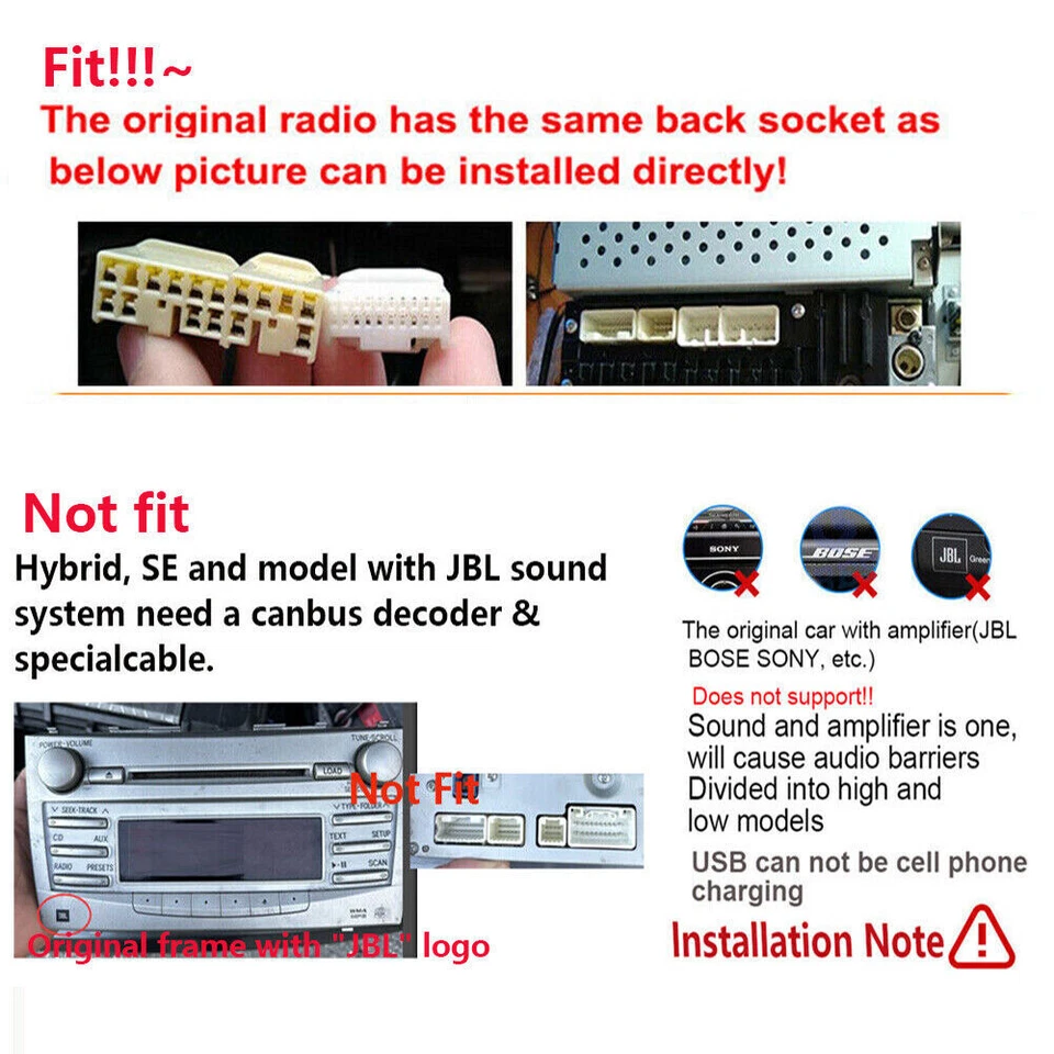 Radio estéreo para automóvil Android 15 para Toyota Camry 2007-2011 GPS Apple CarPlay 4G+64G Foto 2 de 4