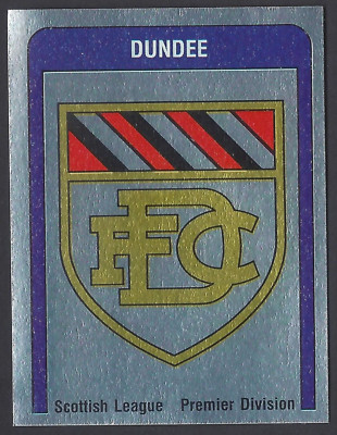 PANINI - FOOTBALL 87 - #485 DUNDEE, TEAM BADGE, FOIL