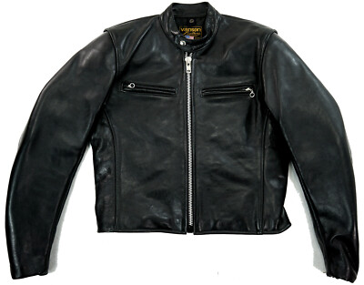 VANSON Comet Damen US Biker Motorrad Lederjacke Protektoren Schwarz 36 S