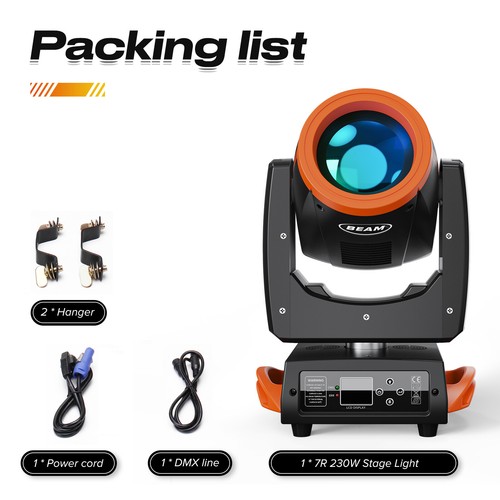 7R 230W LED Beam Moving Head Stage Light Party Disco 8+16Prism DMX Effect Lights - Picture 8 of 25