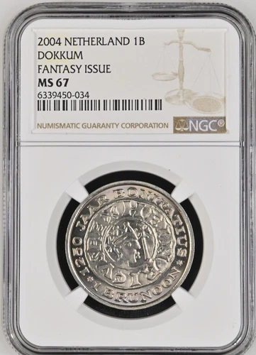 2004 NETHERLANDS 1 BRUNOON DOKKUM FANTASY ISSUE - NGC MS 67