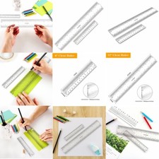 Zero-Centering 12 Inch Clear Acrylic Ruler Fo...