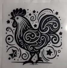 Rooster Decal, Choose Size, Choose Color, Car, Home, Crafts