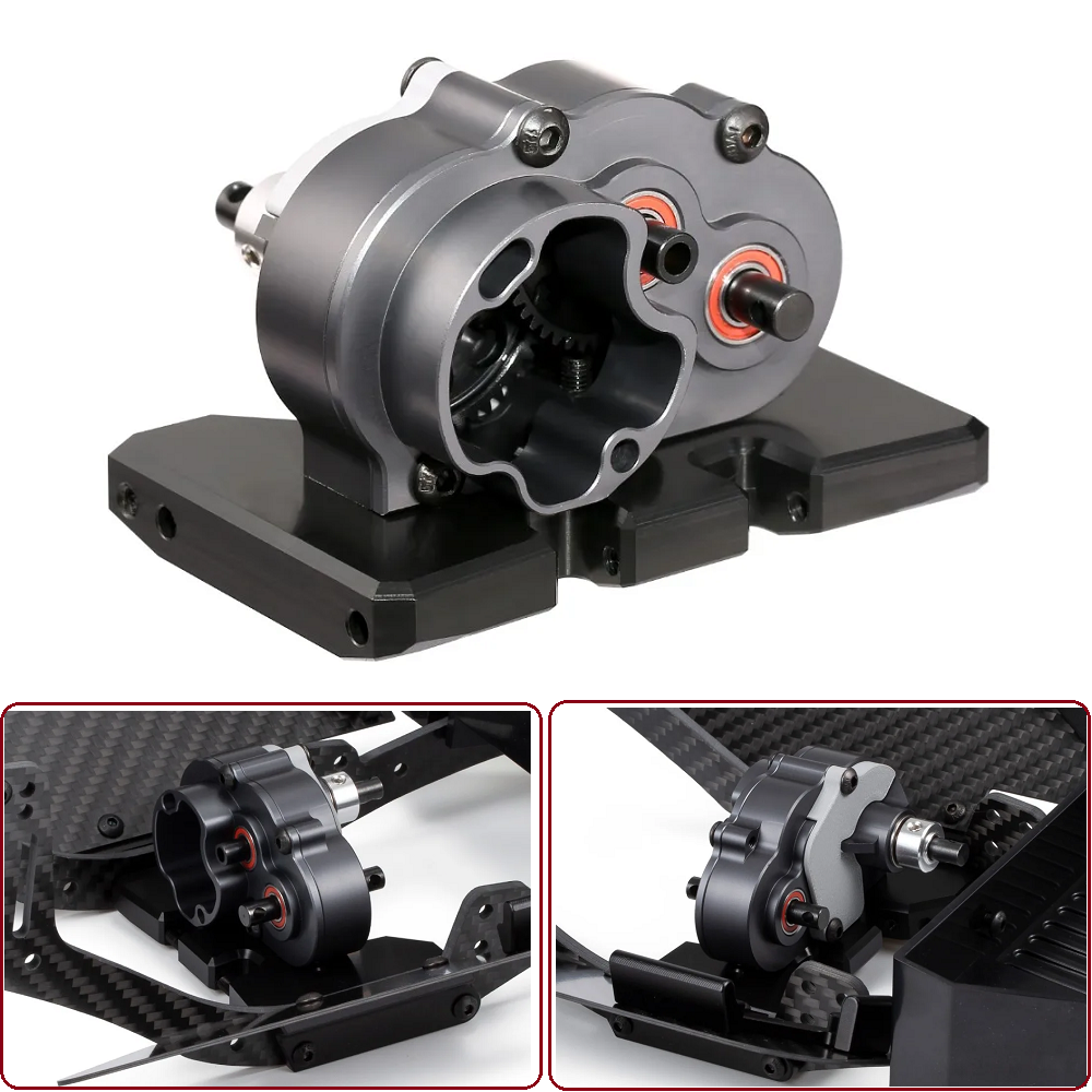 DLX OD-3 Overdrive Transmission Gearbox for 1/10 RC Crawler LCG