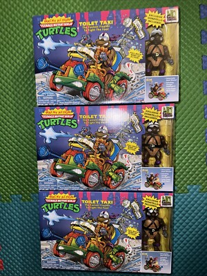 Teenage Mutant Ninja Turtles 40th Anniversary TOILET TAXI & DONATELLO Playmates